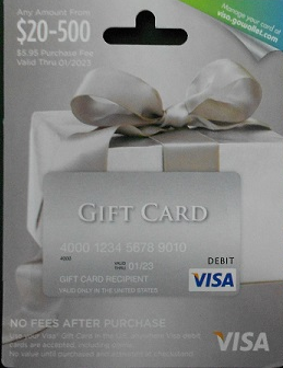 How are Visa gift cards activated?