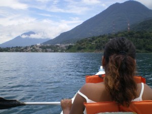 Lago De Atitlan - Kayaking on the lake.