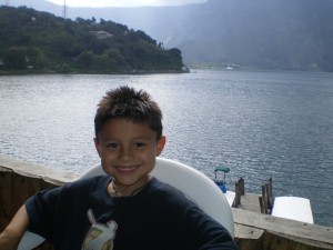 Lago De Atitlan from a restaurant.