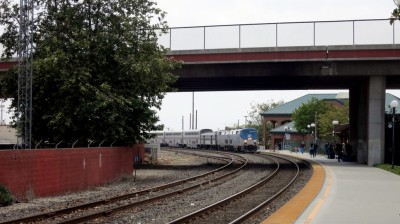 Our train pulling into Oxnard Station.