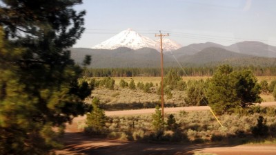 Mt. Hood as seen from the train.