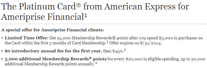 Platinum Card from American Express   Ameriprise Financial1