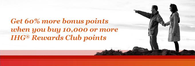 IHG Rewards 60% Bonus on the purchase of points.