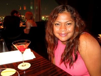 Having a martini at the New York Bar.