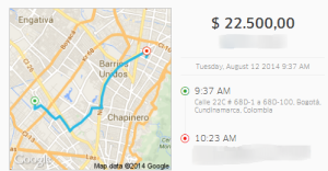 Today's 40 minute ride cost about $11 USD.