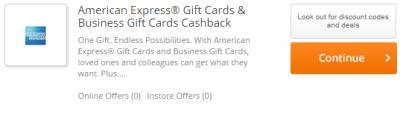 American Express gift cards.