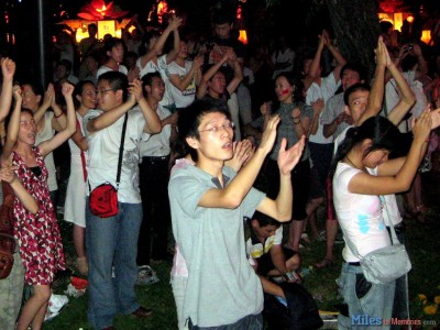 The people cheered the loudest for China & the United States! (See video.)
