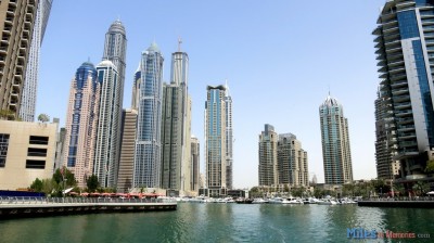 Pulling into the Dubai Marina Mall area on the Dubai Ferry.