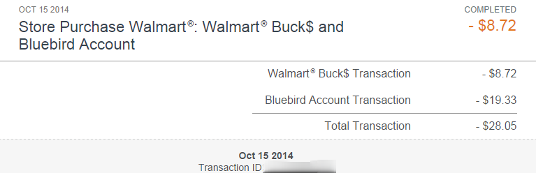 Walmart Bucks with Bluebird