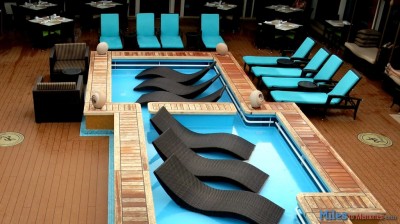 Norwegian Getaway Review - The Haven pool area from above..