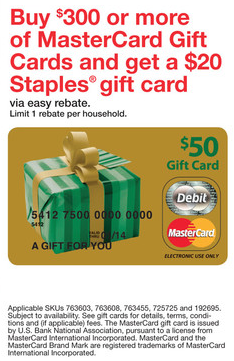Clear version of this week's Staples gift card deal.