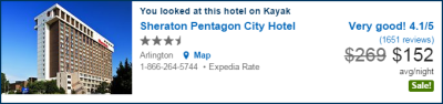 Hotels Tonight Sheraton Pentagon City