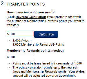 Membership Rewards Transfer Bonus Avios