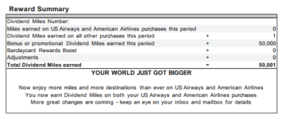 US Airways credit card miles
