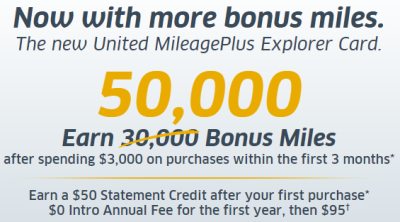 united mileageplus explorer 50k plus 50