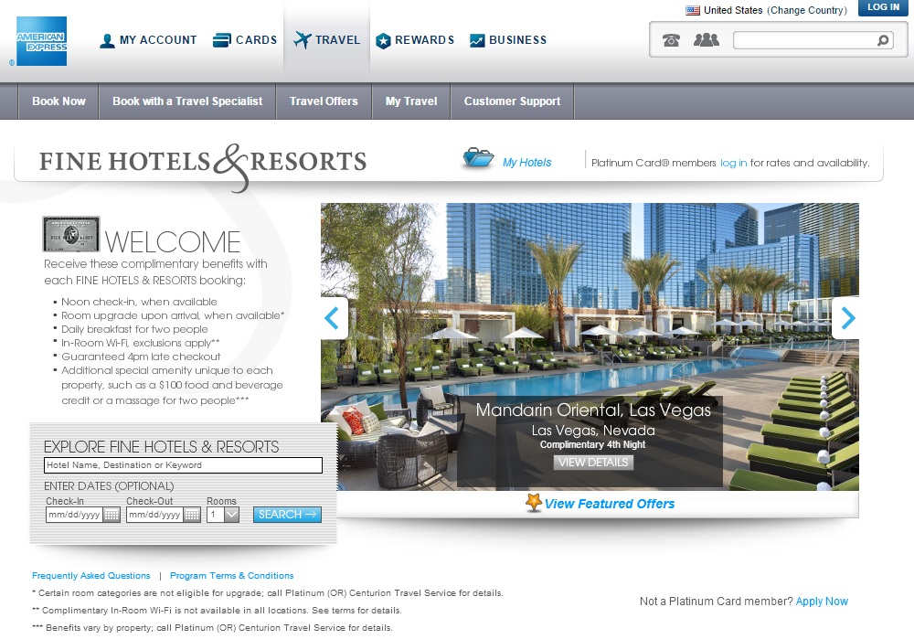 american express fine hotels & resorts guide