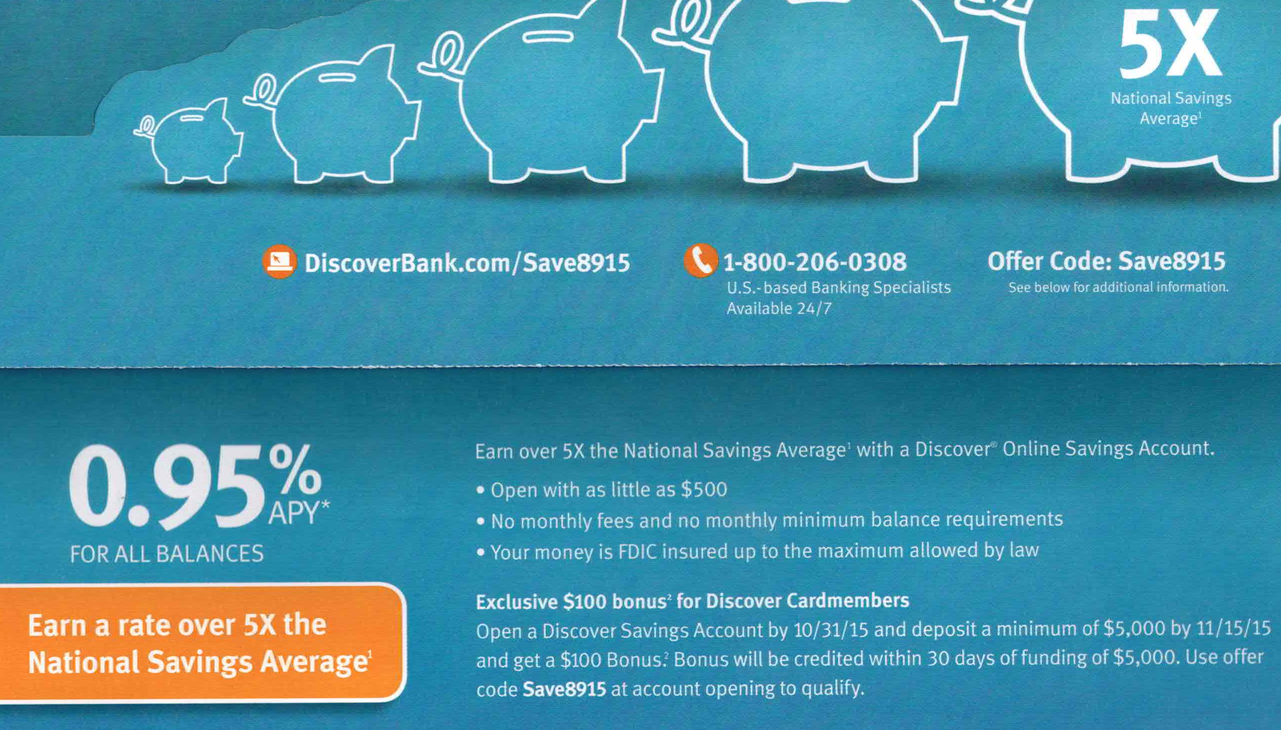 discover savings 100 bonus promo code