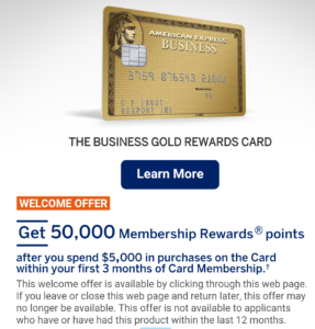 Amex Business Gold & Platinum 75K