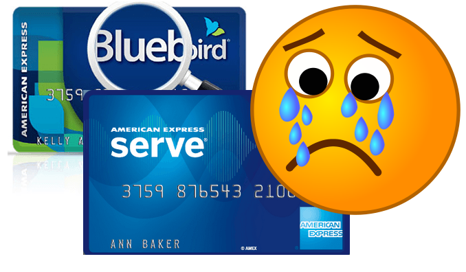 bluebird serve shutdown amex offers