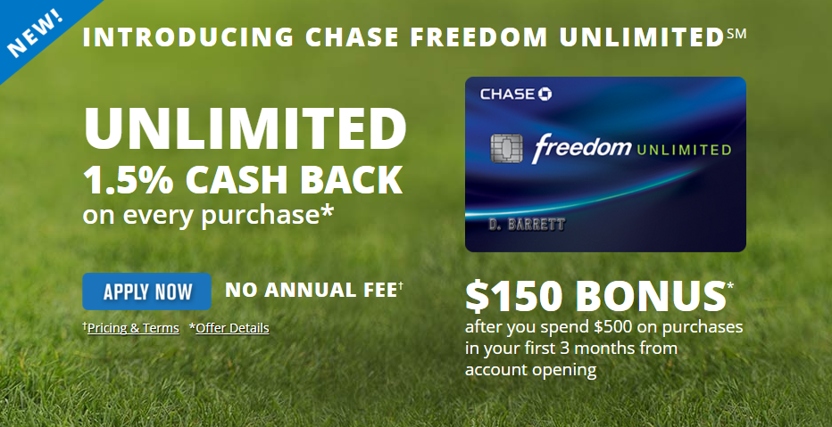 Chase Freedom Unlimited Application