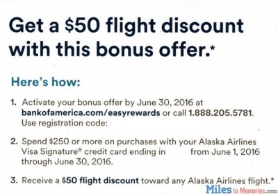 Alaska Airlines Visa Spending Offer