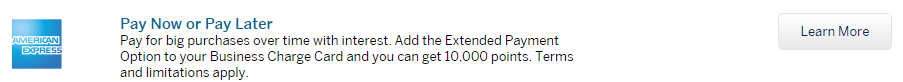 Amex Pay Over Time 10K Bonus