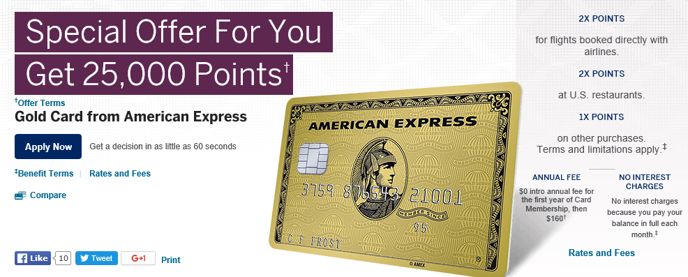 American Express Targeted Offers Incognito