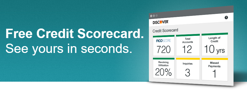 Discover Credit Scorecard free FICO