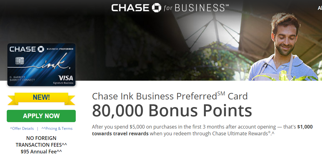Chase Ink Business Preferred Application