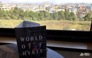 World of Hyatt ads found in the Hyatt Regency Kathmandu Club Lounge.