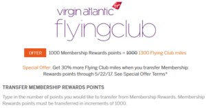 Virgin Atlantic transfer bonus