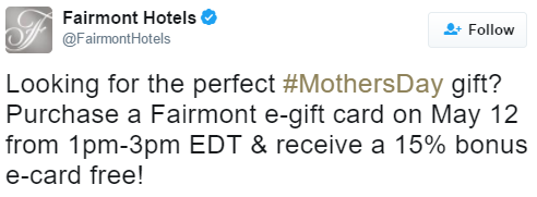 discounted Fairmont gift cards