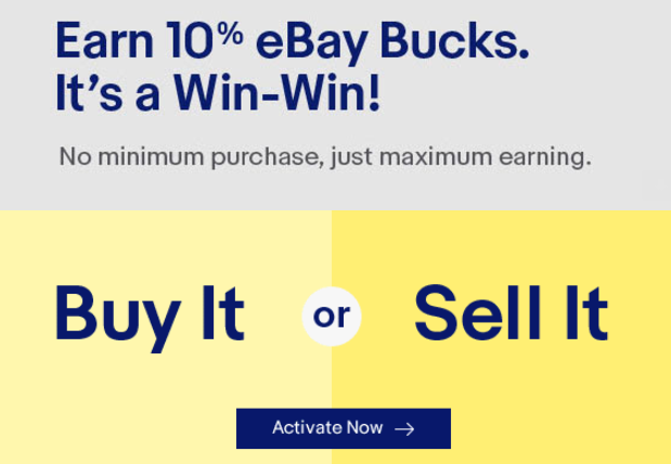 ebay bucks 10% offer