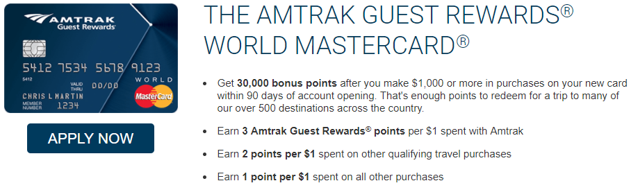 bank of american amtrak card 30k bonus