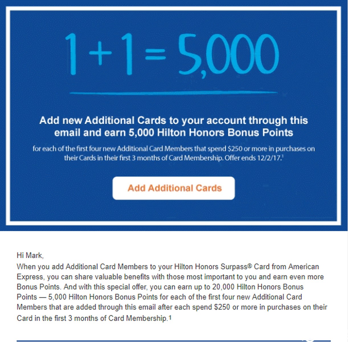 New American Express Surpass Authorized User Offer