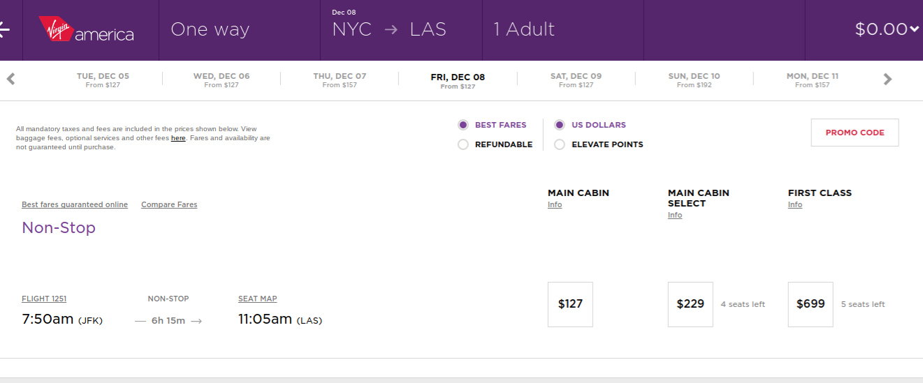 Award Ticket Redemption Process- Booking NYC to LAS