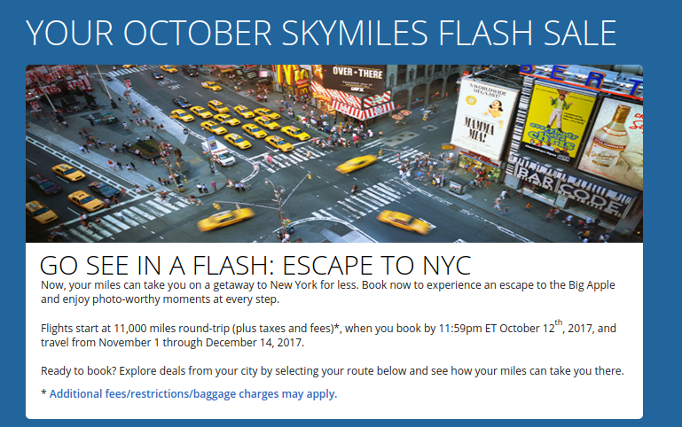 DElta Flash Sale: NYC Travel