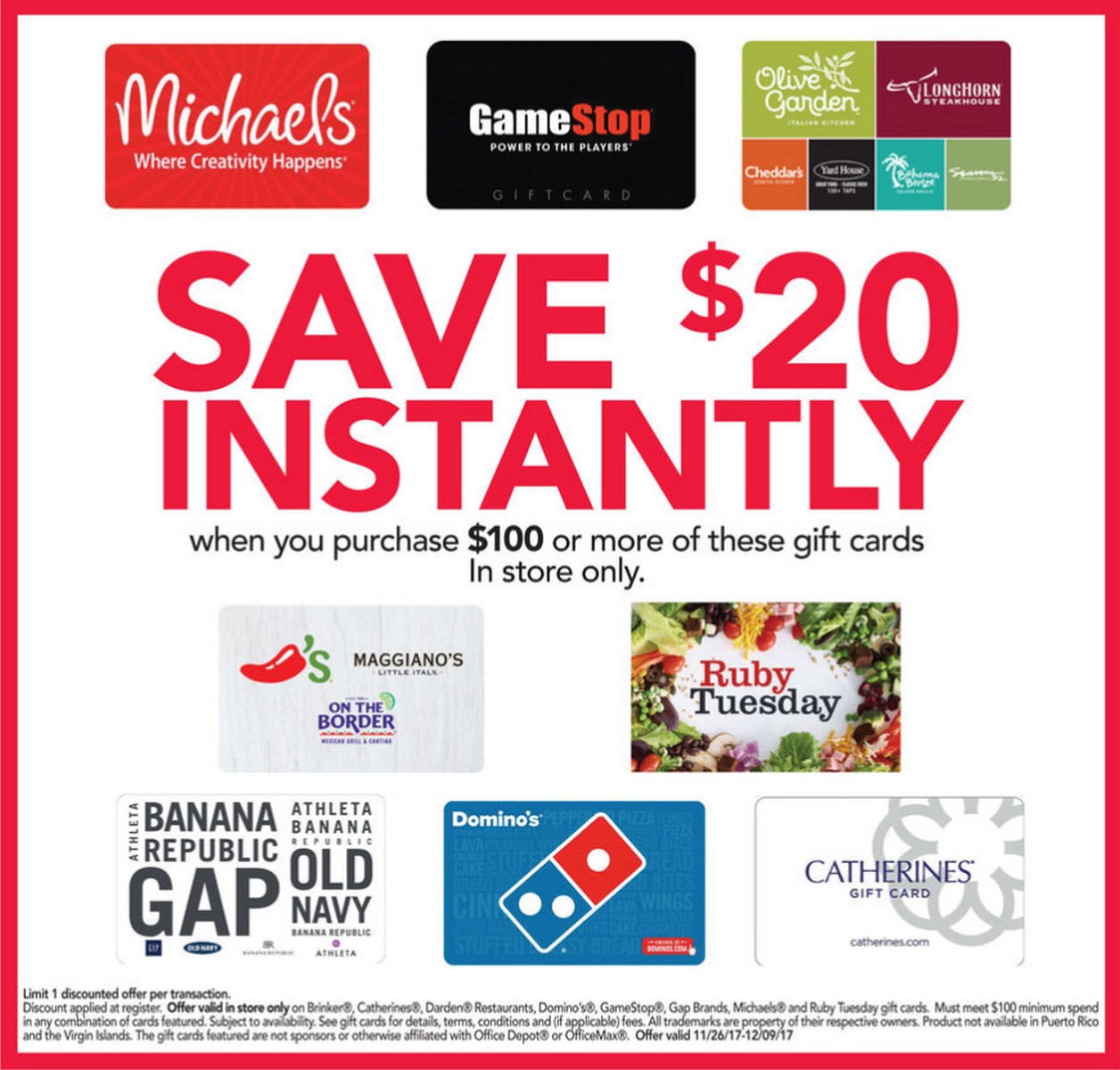 Office Max/Depot 3rd Party Gift Card Sale