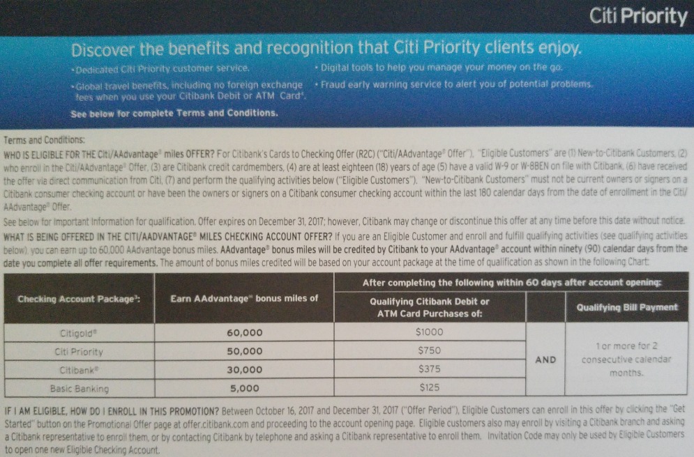 Citi Checking Offers