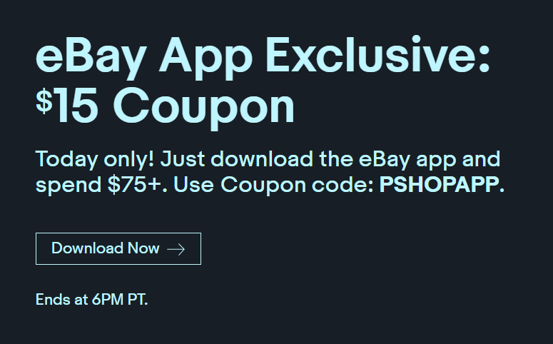 ebay app promo
