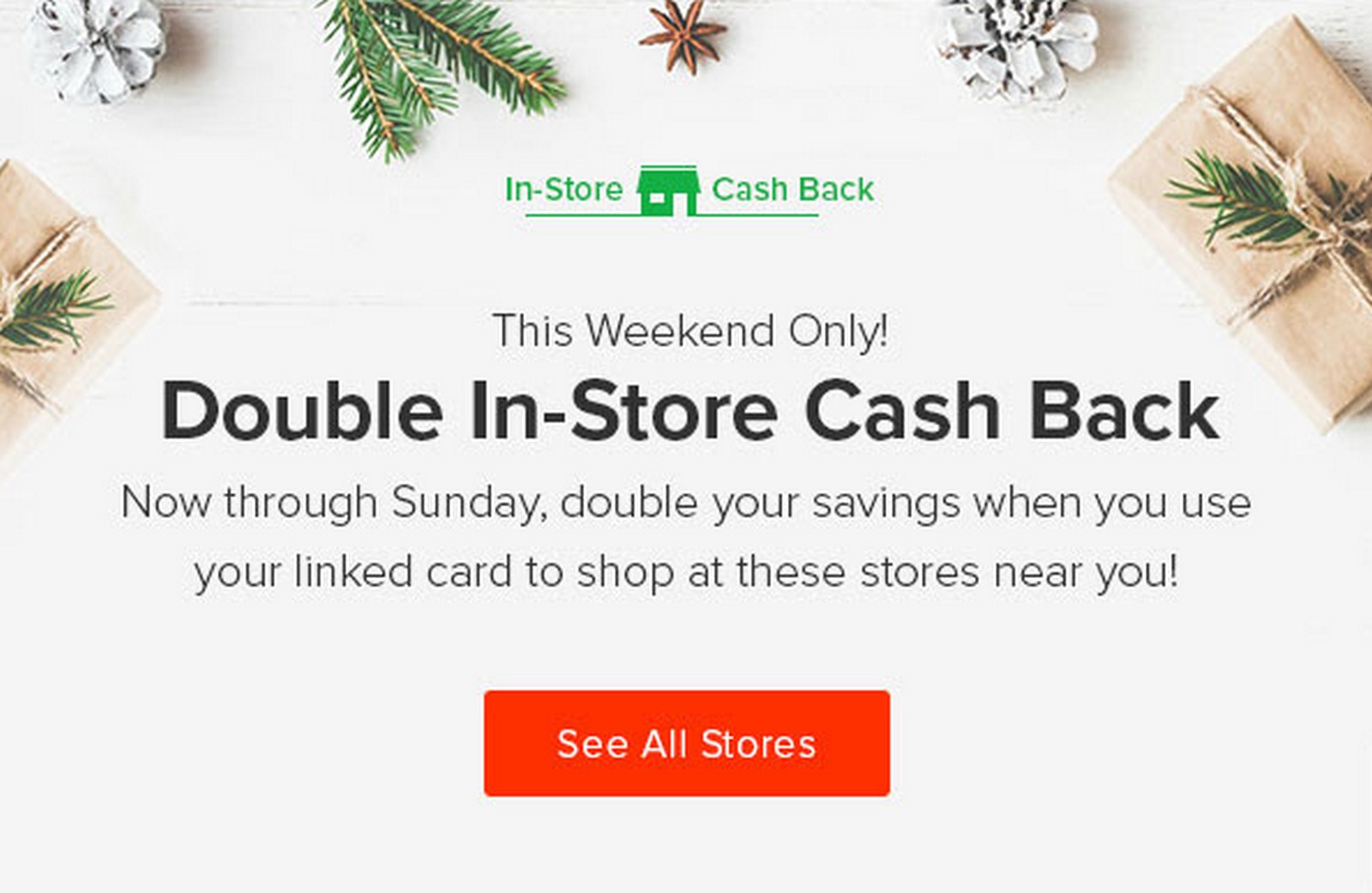 Ebates Doubles In Store Cash Back for Many Stores