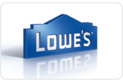 Lowe's gift cards 10% off logo