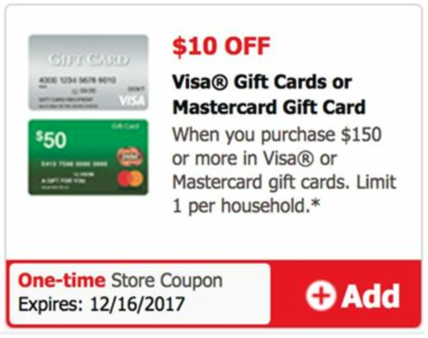 visa mastercard gift cards deal
