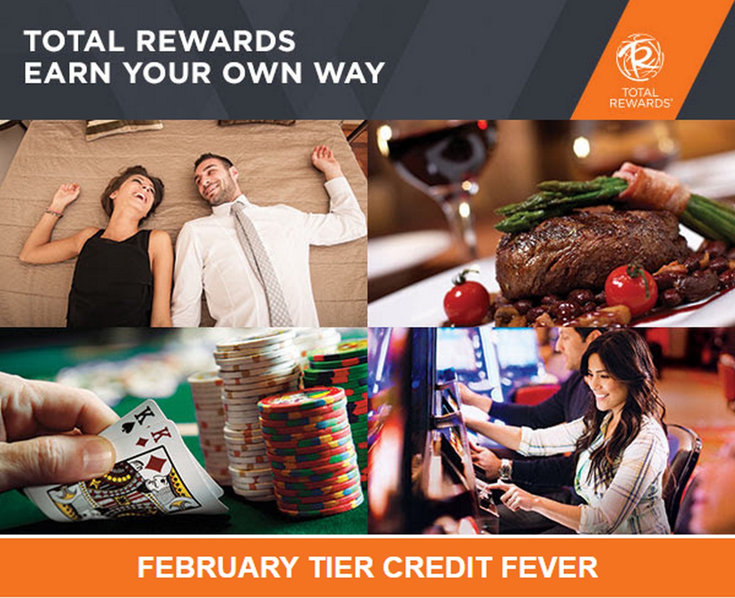 Earn Double Tier Credits at Total Rewards in February