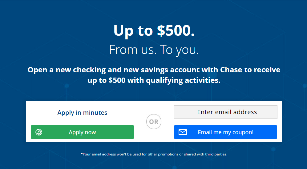 Chase $500 Bonus