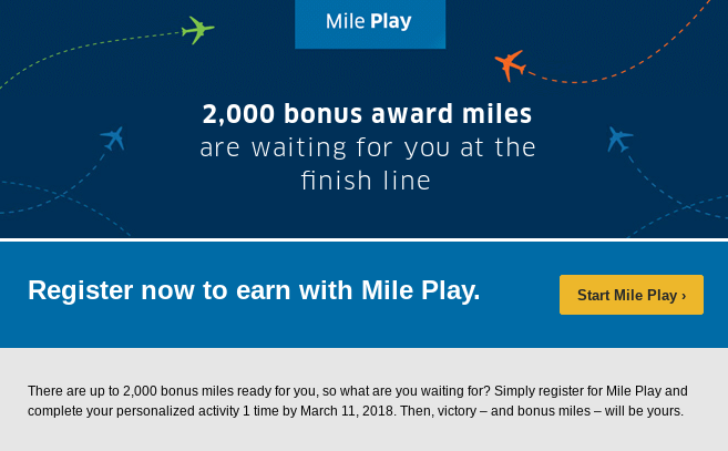 United Airlines MileagePlus Promotion