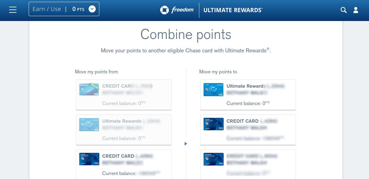 Chase Ultimate Rewards Guide: How to Combine Points Between Accounts