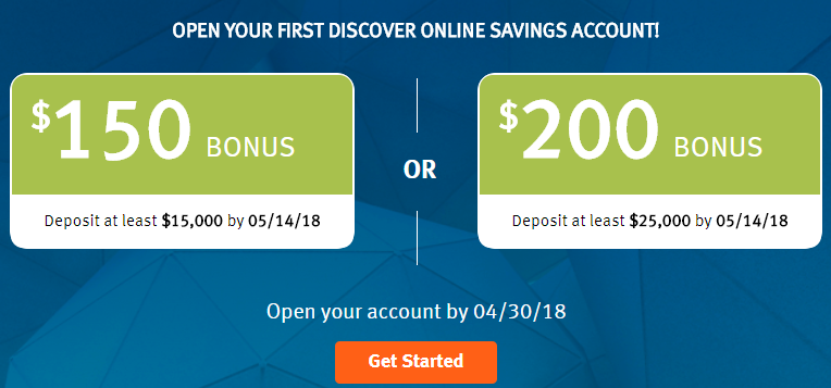 discover savings account bonus