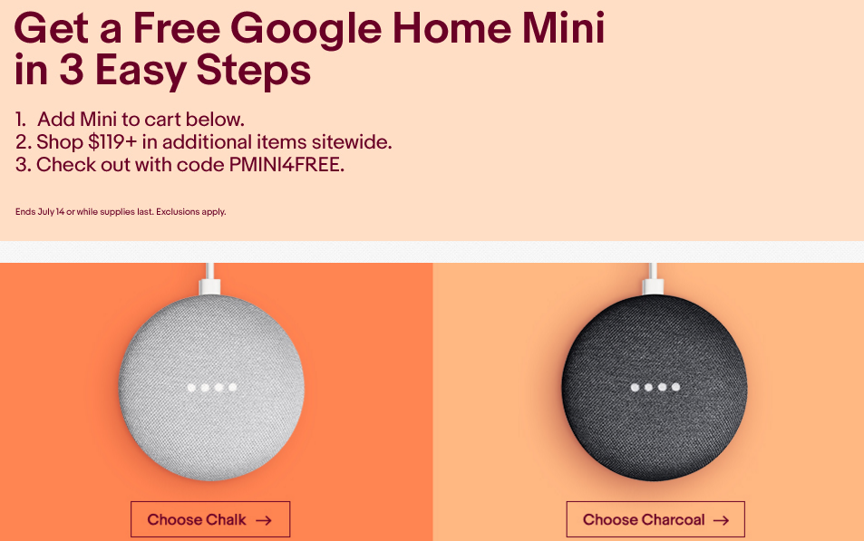 ebay free google home mini