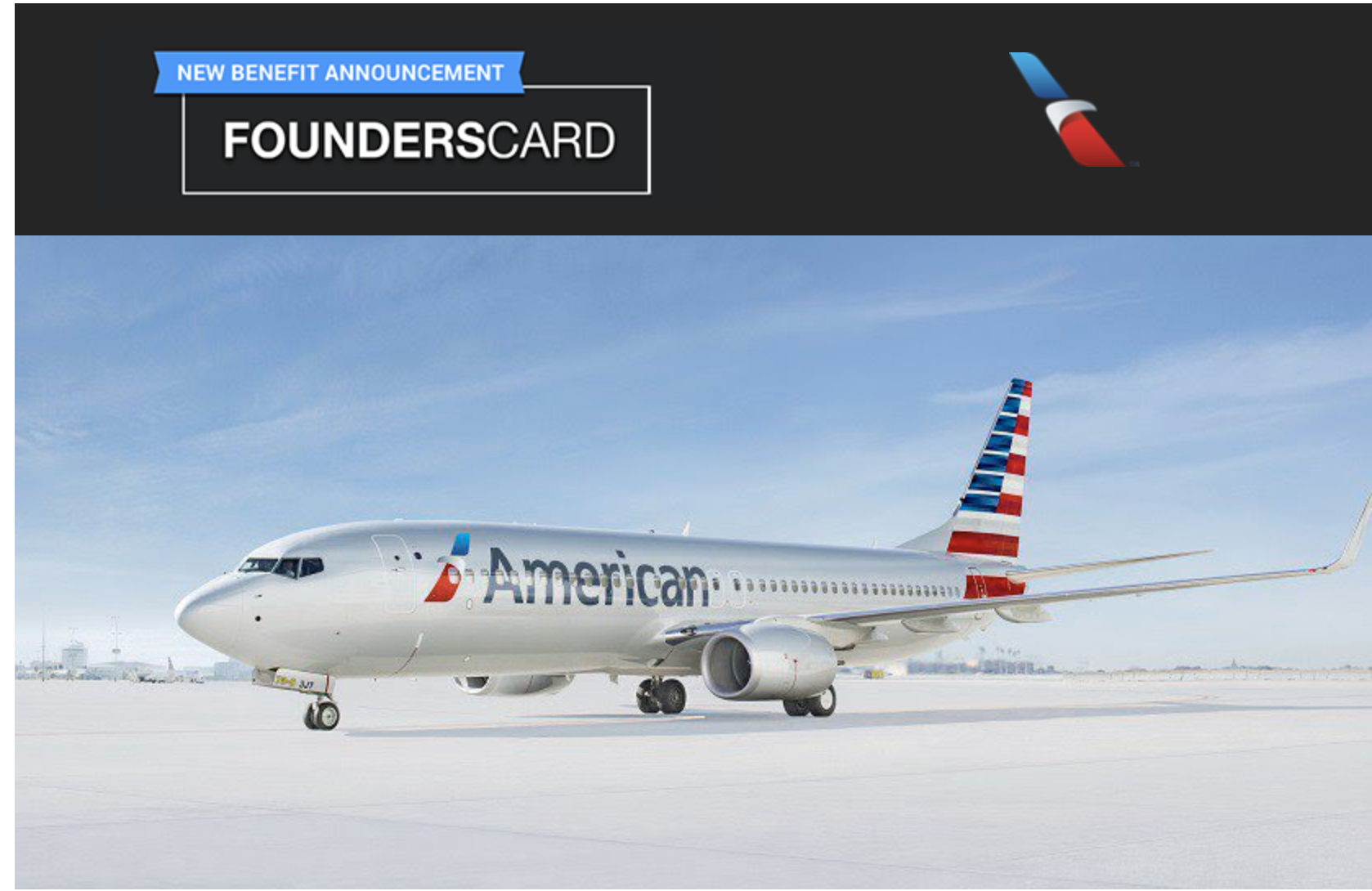 New FoundersCard Benefit: American Airlines Discount